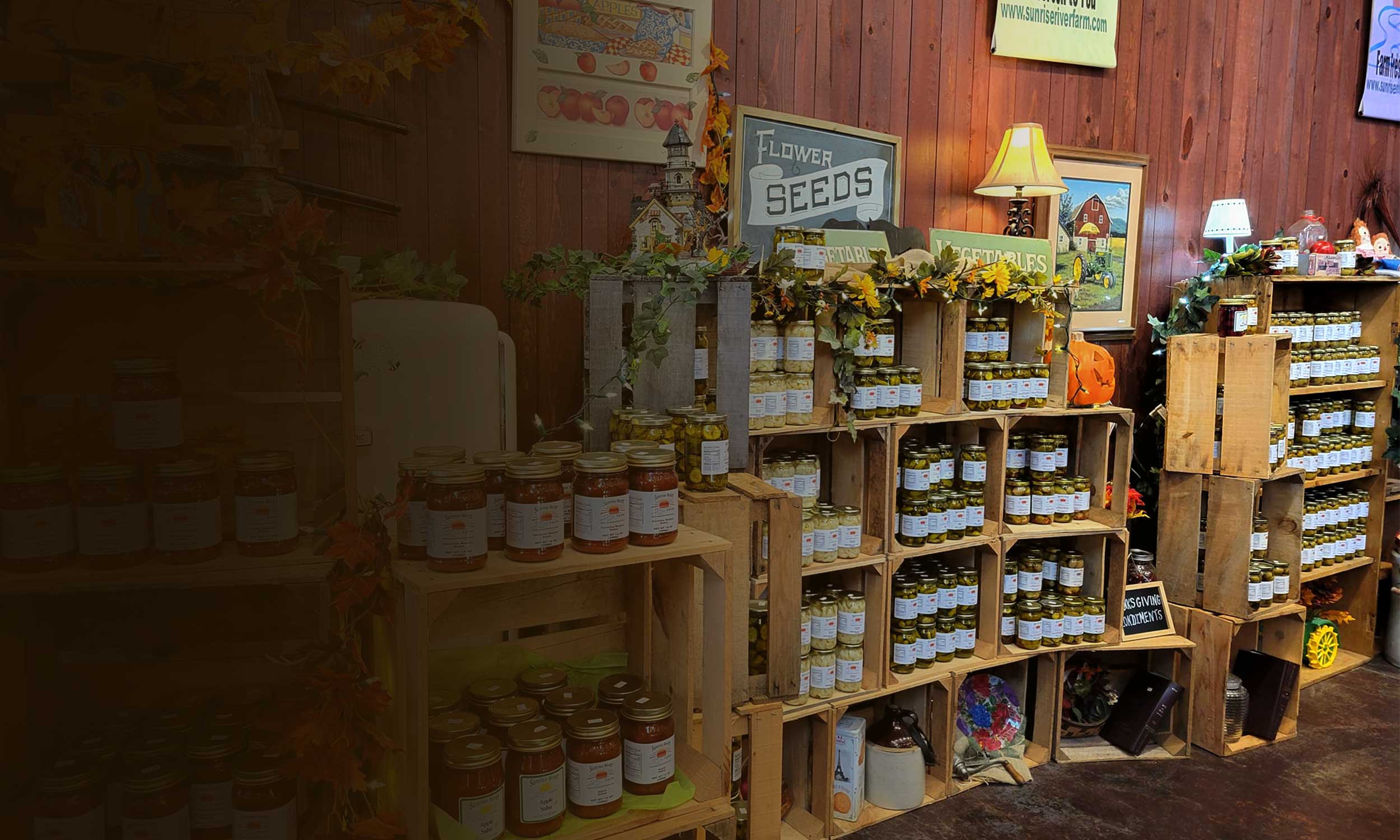 Browse our selection of preserves, pickled items, home decor, and festive fall crafts. Browse our selection of preserves, pickled items, home decor, and festive fall crafts.